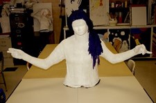 Plaster casting of person Plaster casting of person